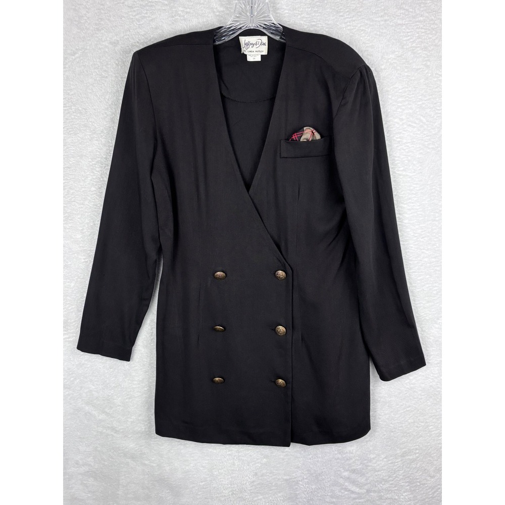Jeffrey & Dara Blazer Dress Double Breasted Pocket Hanky Vintage Size 5/6